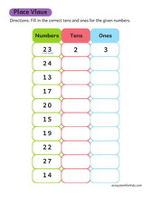 Place Value worksheet free